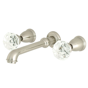 Krystal Onyx KS7128KWL Two-Handle 3-Hole Wall Mount Bathroom Faucet, Brushed Nickel