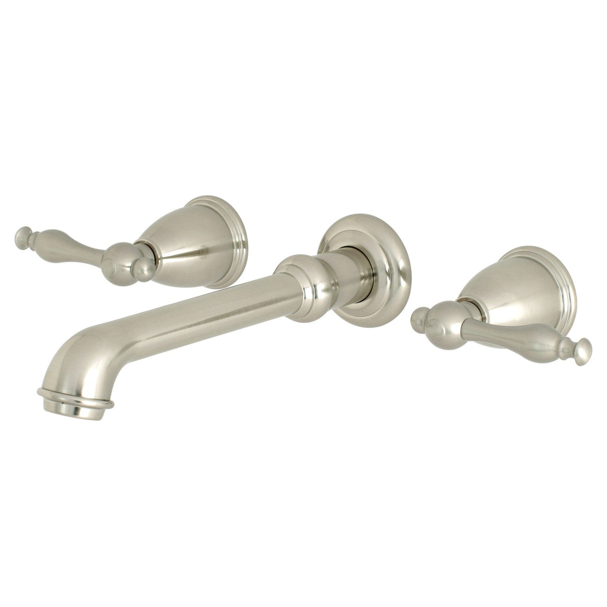 Naples KS7128NL Two-Handle 3-Hole Wall Mount Bathroom Faucet, Brushed Nickel