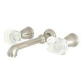 Krystal Onyx KS7128WQL Two-Handle 3-Hole Wall Mount Bathroom Faucet, Brushed Nickel
