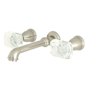 Krystal Onyx KS7128WQL Two-Handle 3-Hole Wall Mount Bathroom Faucet, Brushed Nickel