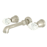 Krystal Onyx KS7128WVL Two-Handle 3-Hole Wall Mount Bathroom Faucet, Brushed Nickel