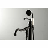 English Country KS7130ABL Single-Handle 1-Hole Freestanding Tub Faucet with Hand Shower, Matte Black