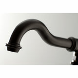 English Country KS7130ABL Single-Handle 1-Hole Freestanding Tub Faucet with Hand Shower, Matte Black