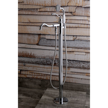 English Country KS7131ABL Single-Handle 1-Hole Freestanding Tub Faucet with Hand Shower, Polished Chrome