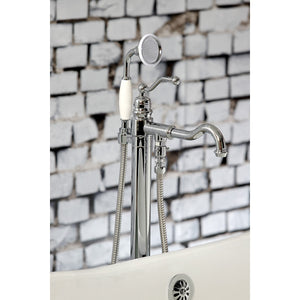 English Country KS7131ABL Single-Handle 1-Hole Freestanding Tub Faucet with Hand Shower, Polished Chrome