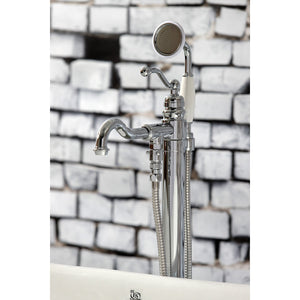 English Country KS7131ABL Single-Handle 1-Hole Freestanding Tub Faucet with Hand Shower, Polished Chrome