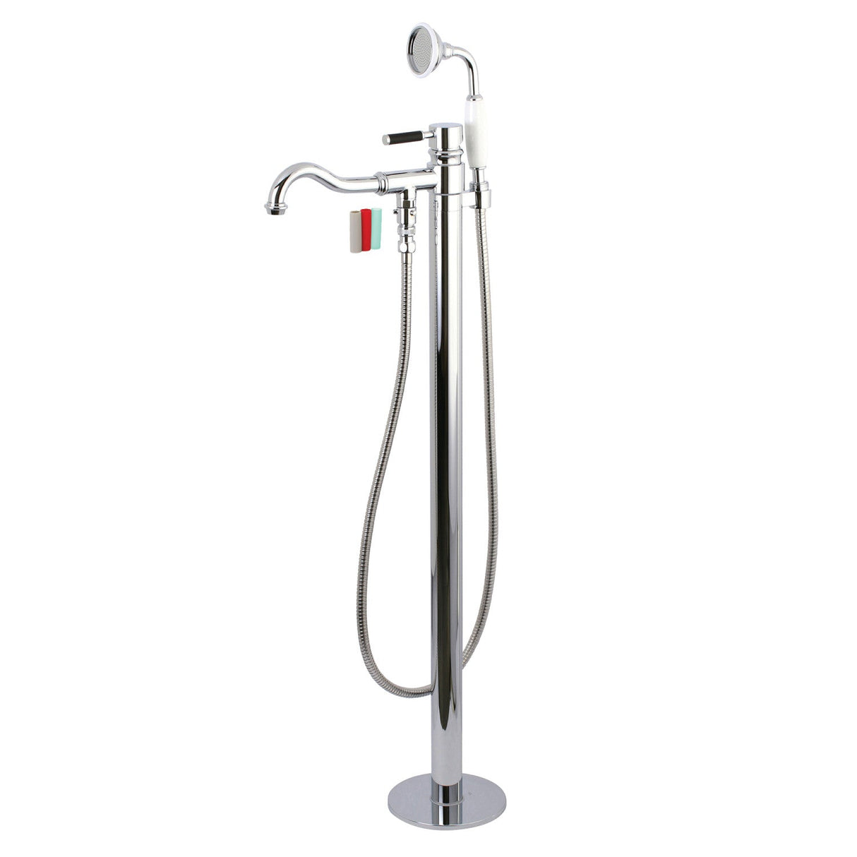 Kaiser KS7131DKL Single-Handle 1-Hole Freestanding Tub Faucet with Hand Shower, Polished Chrome