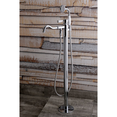 Paris KS7131DPL Single-Handle 1-Hole Freestanding Tub Faucet with Hand Shower, Polished Chrome