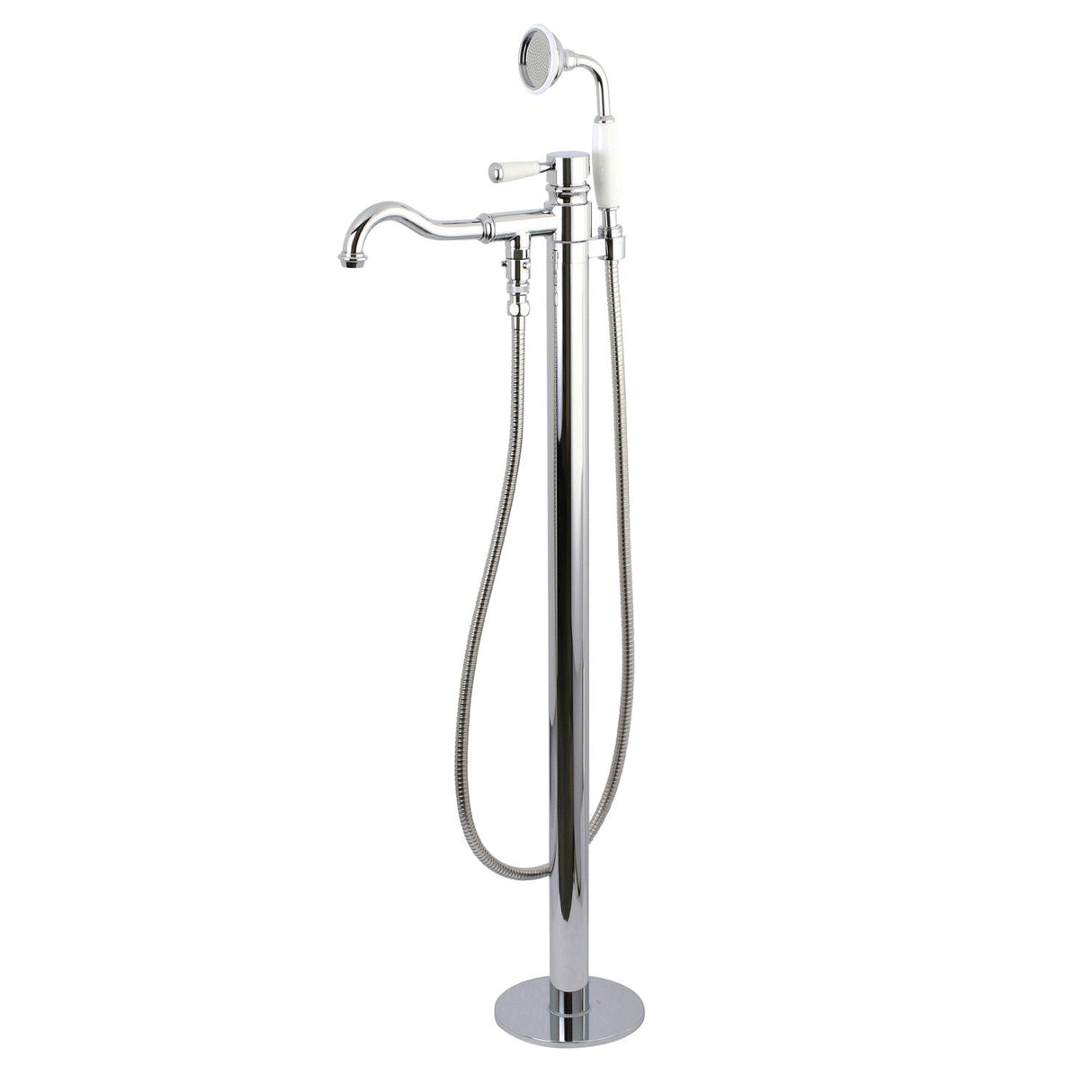 Paris KS7131DPL Single-Handle 1-Hole Freestanding Tub Faucet with Hand Shower, Polished Chrome