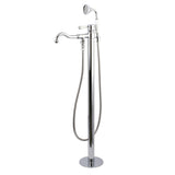 Paris KS7131DPL Single-Handle 1-Hole Freestanding Tub Faucet with Hand Shower, Polished Chrome