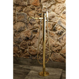 Kaiser KS7132DKL Single-Handle 1-Hole Freestanding Tub Faucet with Hand Shower, Polished Brass