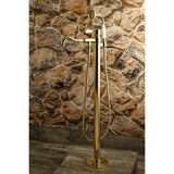 Paris KS7132DPL Single-Handle 1-Hole Freestanding Tub Faucet with Hand Shower, Polished Brass