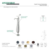 English Country KS7135ABL Single-Handle 1-Hole Freestanding Tub Faucet with Hand Shower, Oil Rubbed Bronze