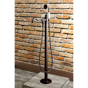 English Country KS7135ABL Single-Handle 1-Hole Freestanding Tub Faucet with Hand Shower, Oil Rubbed Bronze