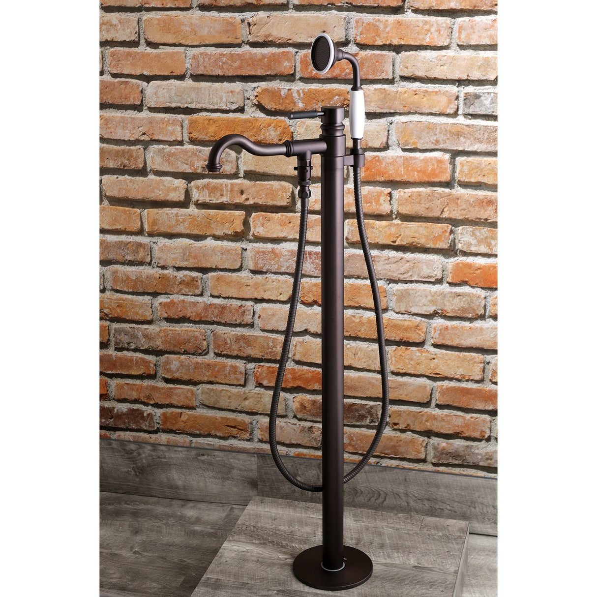 Kaiser KS7135DKL Single-Handle 1-Hole Freestanding Tub Faucet with Hand Shower, Oil Rubbed Bronze