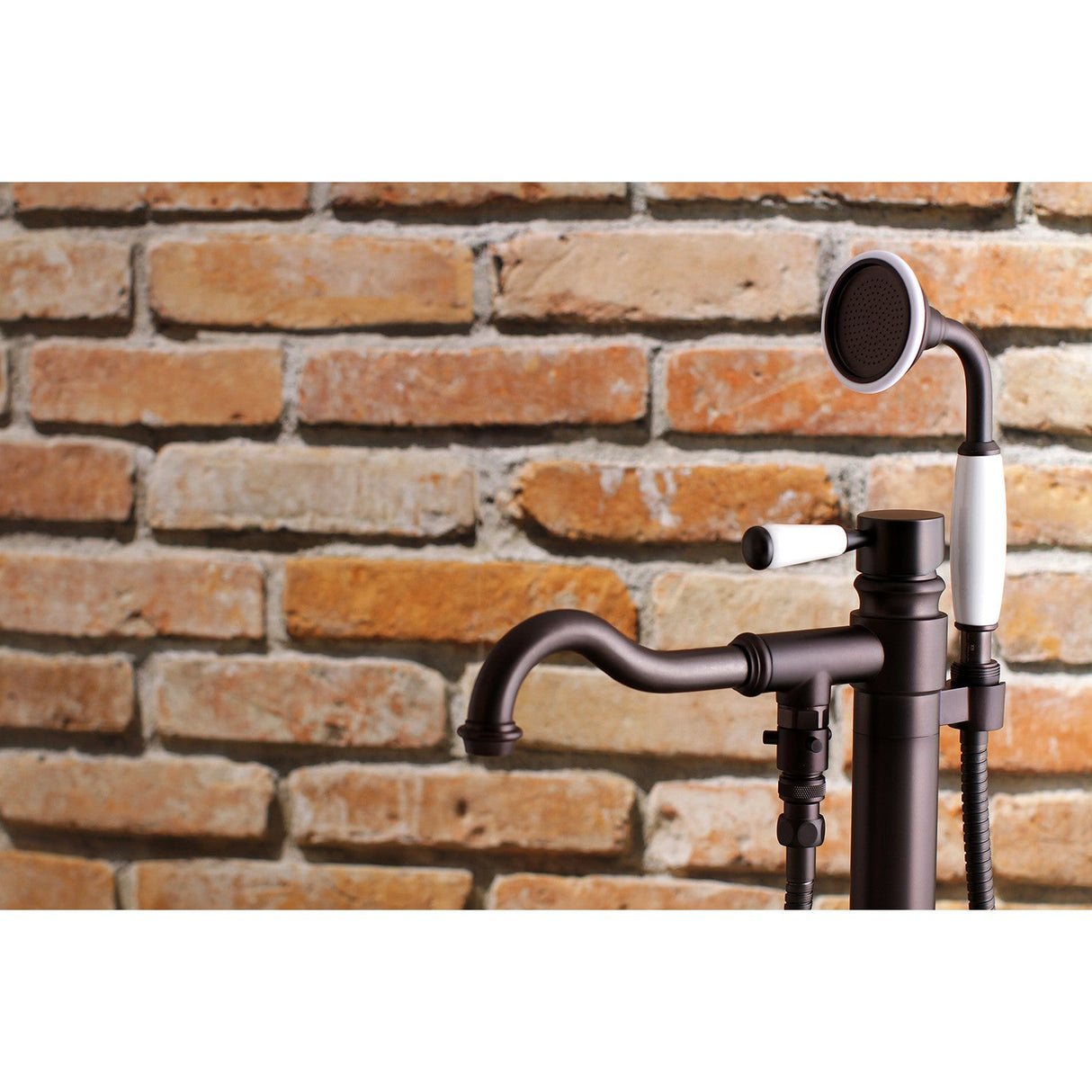 Paris KS7135DPL Single-Handle 1-Hole Freestanding Tub Faucet with Hand Shower, Oil Rubbed Bronze