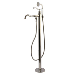 English Country KS7136ABL Single-Handle 1-Hole Freestanding Tub Faucet with Hand Shower, Polished Nickel