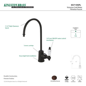 Victorian KS7195PL Single-Handle 1-Hole Deck Mount Water Filtration Faucet, Oil Rubbed Bronze