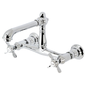 Essex KS7241BEX Two-Handle 2-Hole Wall Mount Bathroom Faucet, Polished Chrome