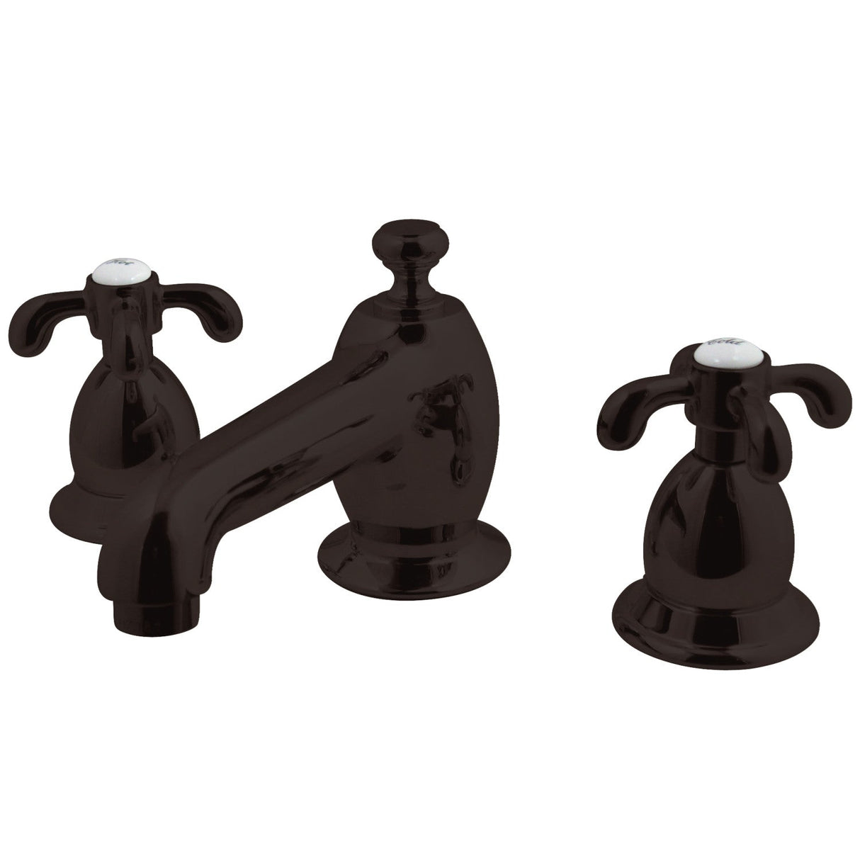 KS7265TX Two-Handle 3-Hole Deck Mount Widespread Bathroom Faucet with Brass Pop-Up, Oil Rubbed Bronze