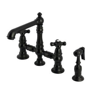 Duchess KS7270PKXBS Bridge Kitchen Faucet, Matte Black