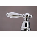 English Country KS7271ALBS Two-Handle 4-Hole Deck Mount Bridge Kitchen Faucet with Side Sprayer, Polished Chrome