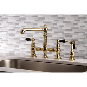 Duchess KS7272PKLBS Bridge Kitchen Faucet, Polished Brass