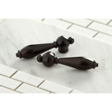 English Country KS7275ALBS Two-Handle 4-Hole Deck Mount Bridge Kitchen Faucet with Side Sprayer, Oil Rubbed Bronze