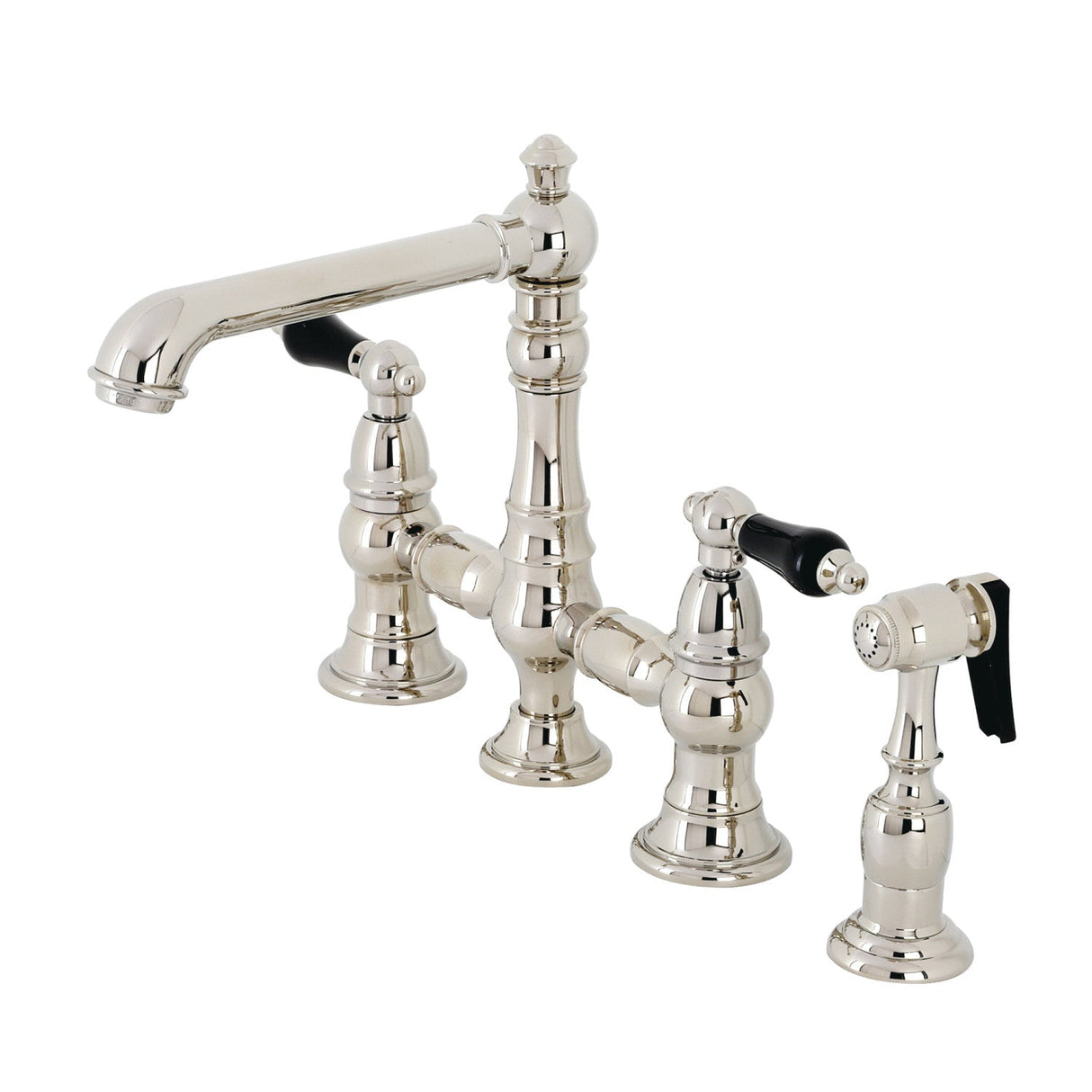 Duchess KS7276PKLBS Bridge Kitchen Faucet, Polished Nickel