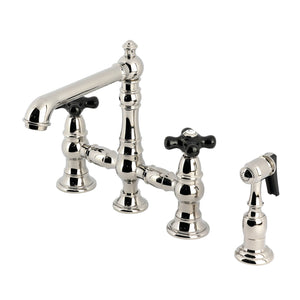 Duchess KS7276PKXBS Bridge Kitchen Faucet, Polished Nickel