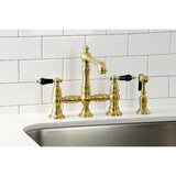 Duchess KS7277PKLBS Bridge Kitchen Faucet, Brushed Brass