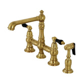 Duchess KS7277PKLBS Bridge Kitchen Faucet, Brushed Brass