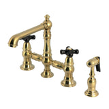 Duchess KS7277PKXBS Bridge Kitchen Faucet, Brushed Brass