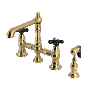 Duchess KS7277PKXBS Bridge Kitchen Faucet, Brushed Brass