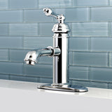 American Classic KS7411ACL Single-Handle 1-Hole Deck Mount Bathroom Faucet with Brass Pop-Up, Polished Chrome