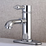 Paris KS7411AL Single-Handle 1-Hole Deck Mount Bathroom Faucet with Brass Pop-Up, Polished Chrome