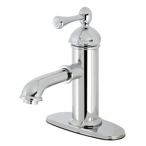 Paris KS7411BL Single-Handle 1-Hole Deck Mount Bathroom Faucet with Brass Pop-Up, Polished Chrome