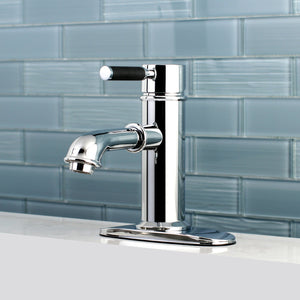 Kaiser KS7411DKL Single-Handle 1-Hole Deck Mount Bathroom Faucet with Brass Pop-Up, Polished Chrome