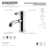 Paris KS7415AL Single-Handle 1-Hole Deck Mount Bathroom Faucet with Brass Pop-Up, Oil Rubbed Bronze
