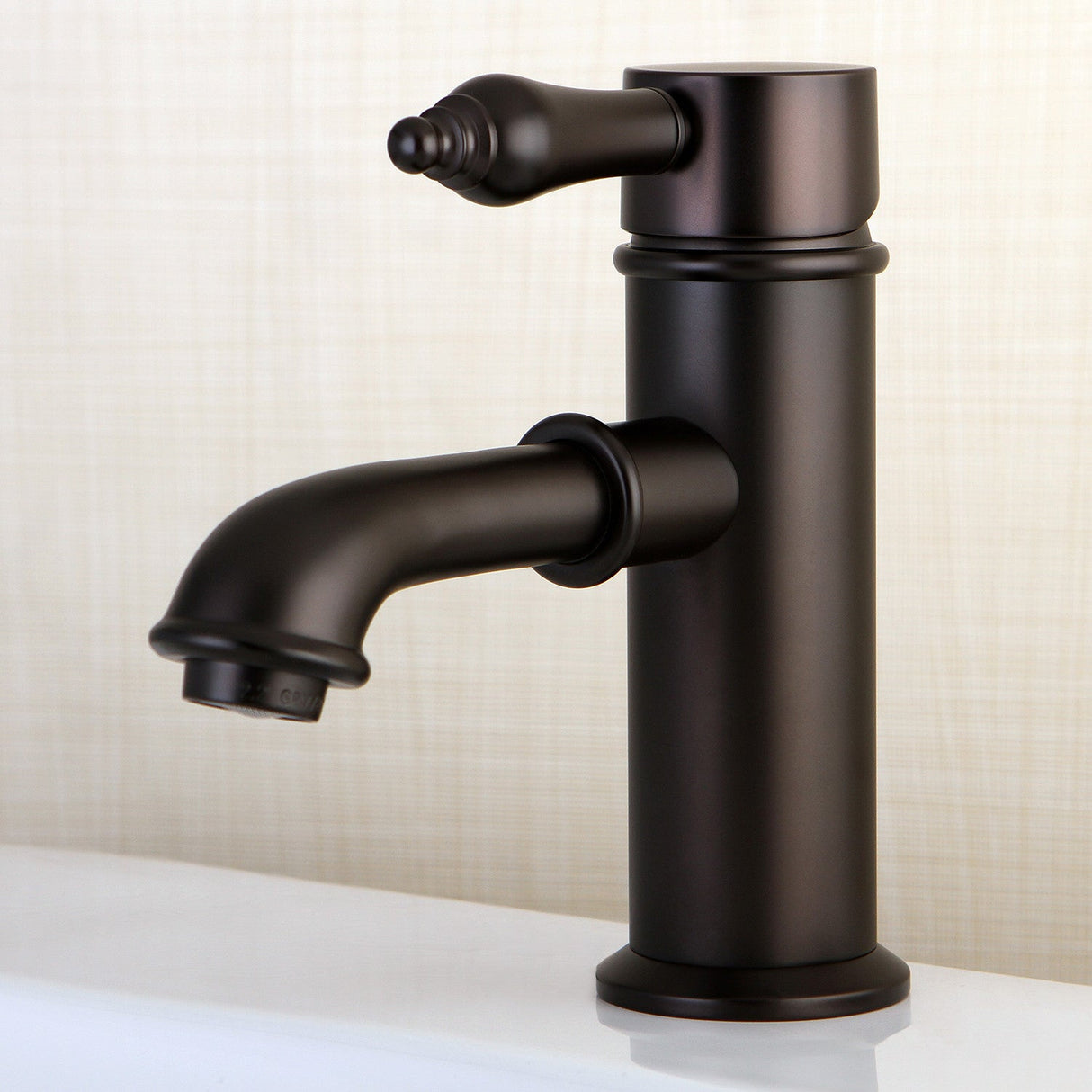 Paris KS7415AL Single-Handle 1-Hole Deck Mount Bathroom Faucet with Brass Pop-Up, Oil Rubbed Bronze