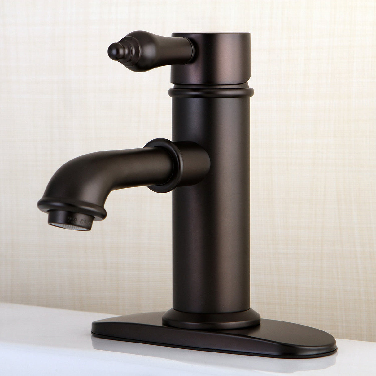 Paris KS7415AL Single-Handle 1-Hole Deck Mount Bathroom Faucet with Brass Pop-Up, Oil Rubbed Bronze