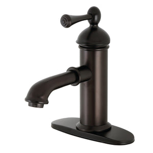 Paris KS7415BL Single-Handle 1-Hole Deck Mount Bathroom Faucet with Brass Pop-Up, Oil Rubbed Bronze