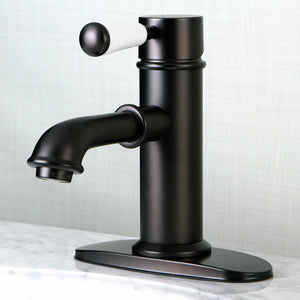 Paris KS7415DPL Single-Handle 1-Hole Deck Mount Bathroom Faucet with Brass Pop-Up, Oil Rubbed Bronze