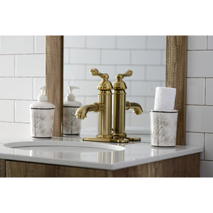 American Classic KS7417ACL Single-Handle 1-Hole Deck Mount Bathroom Faucet with Brass Pop-Up, Brushed Brass