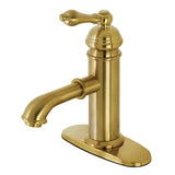 American Classic KS7417ACL Single-Handle 1-Hole Deck Mount Bathroom Faucet with Brass Pop-Up, Brushed Brass