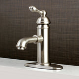 American Classic KS7418ACL Single-Handle 1-Hole Deck Mount Bathroom Faucet with Brass Pop-Up, Brushed Nickel