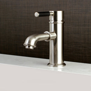Kaiser KS7418DKL Single-Handle 1-Hole Deck Mount Bathroom Faucet with Brass Pop-Up, Brushed Nickel