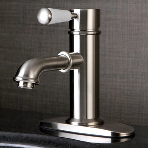 Paris KS7418DPL Single-Handle 1-Hole Deck Mount Bathroom Faucet with Brass Pop-Up, Brushed Nickel