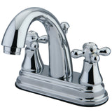 English Vintage KS7611AX Two-Handle 3-Hole Deck Mount 4" Centerset Bathroom Faucet with Brass Pop-Up, Polished Chrome
