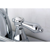 Heirloom KS7611BAL Two-Handle 3-Hole Deck Mount 4" Centerset Bathroom Faucet with Brass Pop-Up, Polished Chrome